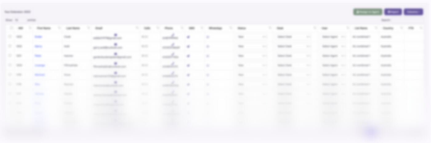 CRM leads and calling workspace